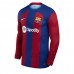 Maillot de foot Barcelona Domicile vêtements 2023-24 Manches Longues